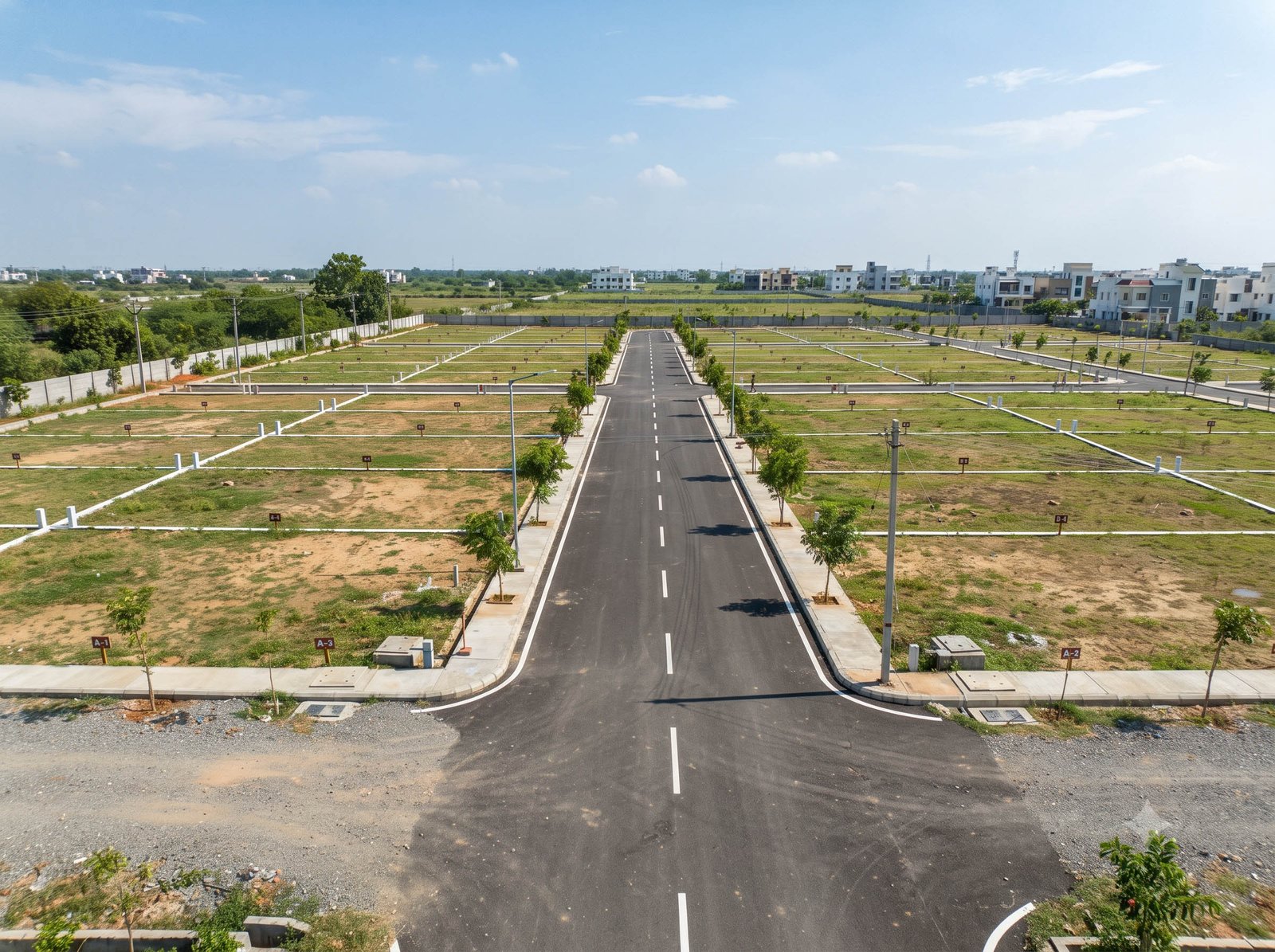 Gated township entrance and landscaping – Hans Infra Tech Lucknow